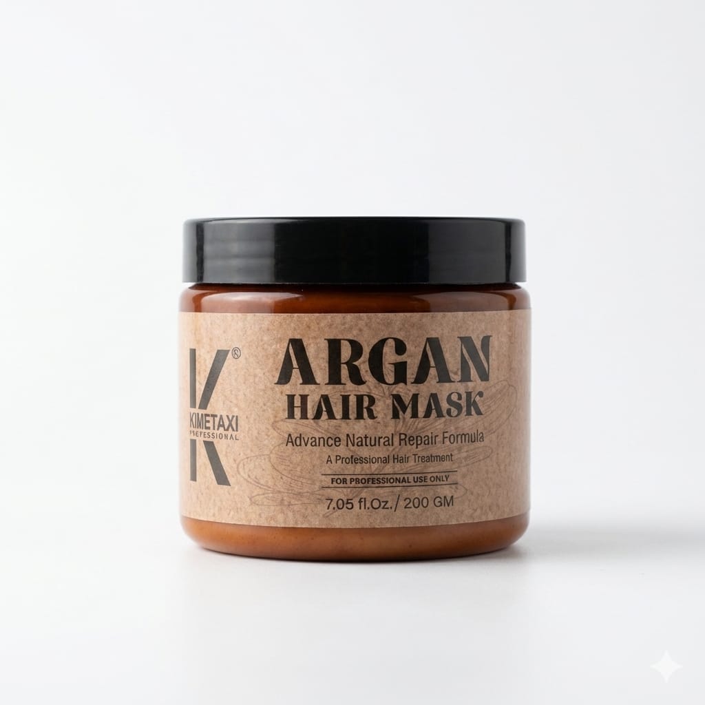 Argan Hair Mask for Dry & Damaged Hair, Deep Conditioning Hair Spa Cream with Argan Oil, Jojoba & Aloe Vera, Frizz Control, Repair & Smoothening Treatment for Soft Shiny Hair – 200g