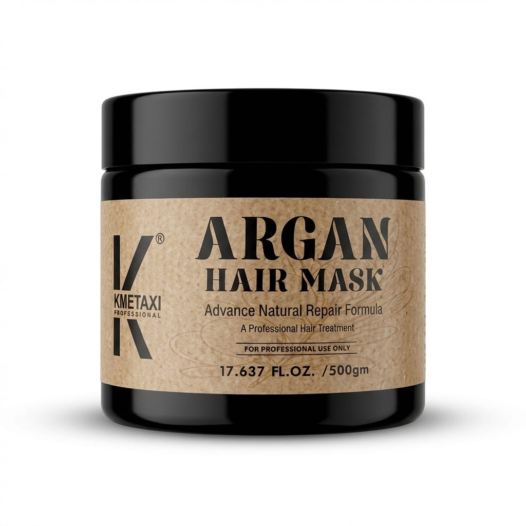 Argan Hair Mask for Dry & Damaged Hair, Deep Conditioning Hair Spa Cream with Argan Oil, Jojoba & Aloe Vera, Frizz Control, Repair & Smoothening Treatment for Soft Shiny Hair – 500g